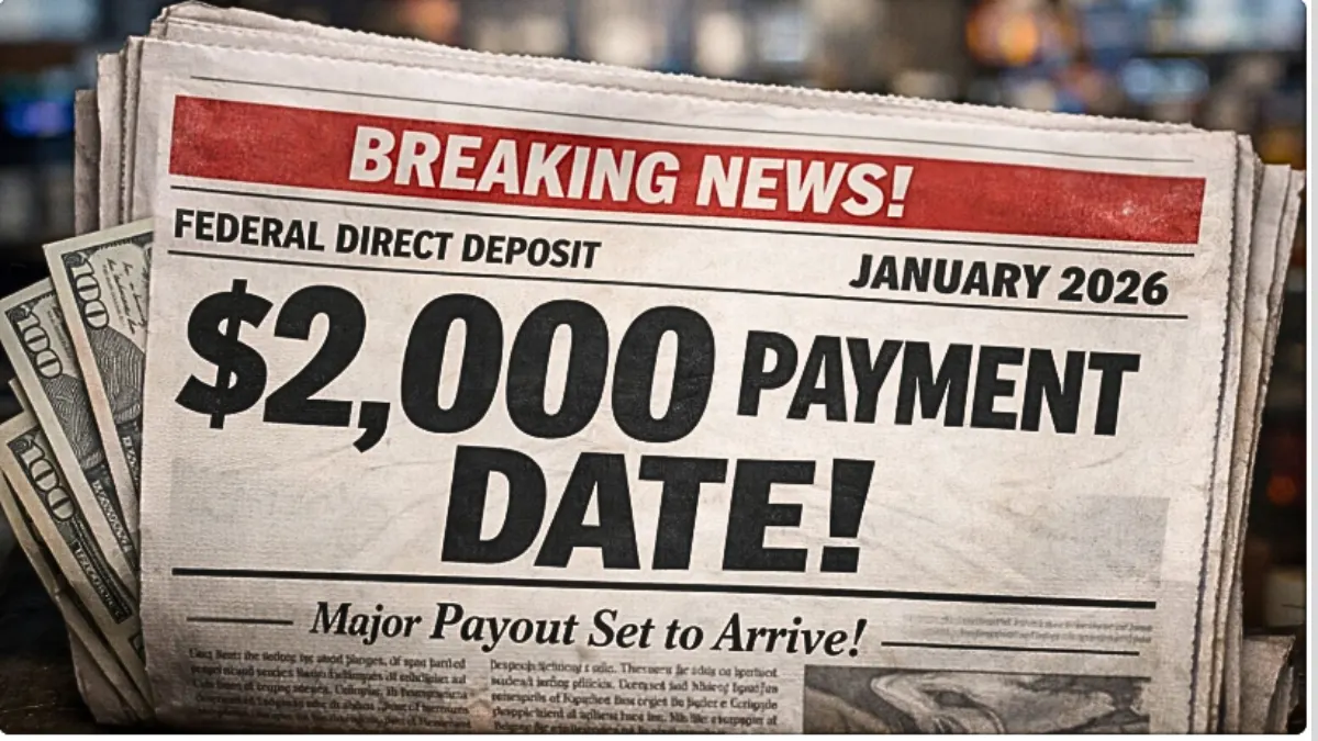 $2,000 Federal Direct Deposit in January 2026 Full Eligibility Guide and Payment Date